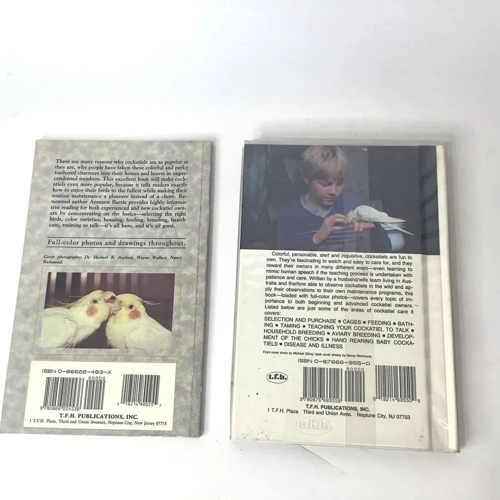 Lot of 2 All about cockatiels and A Step by Step book about‎ Cockatiels A Barrie